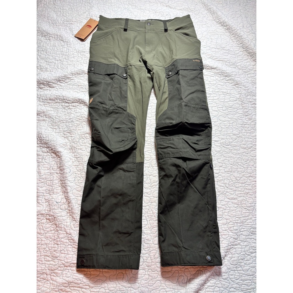 Fjallraven Keb Trousers Deep Forest Laurel Green G-1000 Mens Size 34" / 32